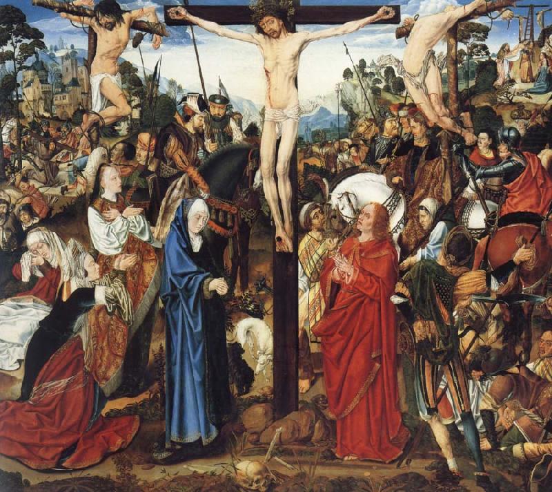 The crucifixion, MASTER of the Aix-en-Chapel Altarpiece